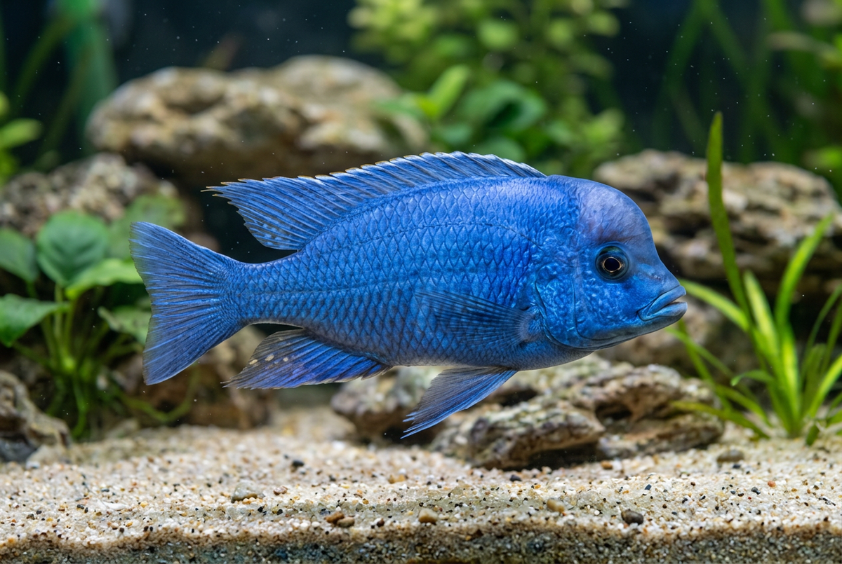 AI-generated Cyrtocara moorii cichlid